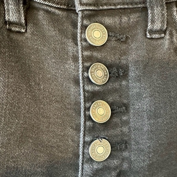 👉 🔥 KANCAN Black High Rise Skinny Jeans | Shark Bite Hem | Button Fly | 0/23 - Picture 4 of 13